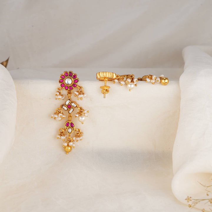 Yaalisha Kundan Long Earrings