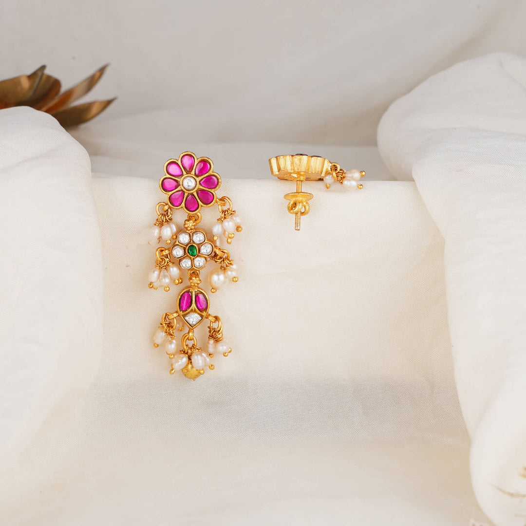 Shrikha Kundan Long Earrings