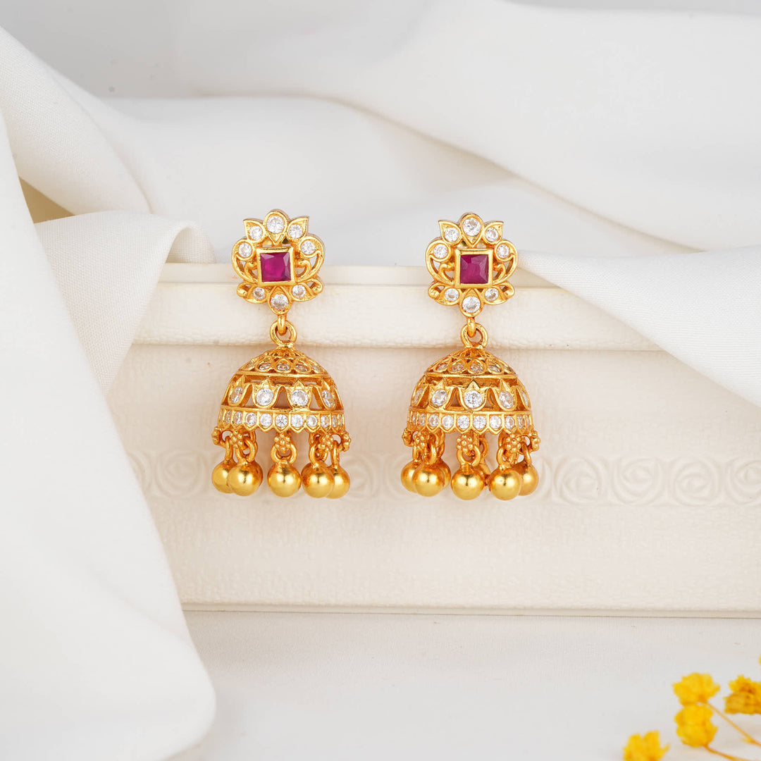 Traditional Stone Jhumkas