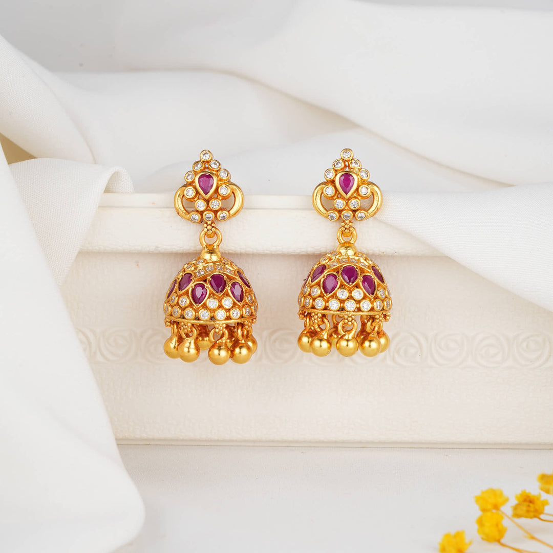 Heritage Stone Jhumkas