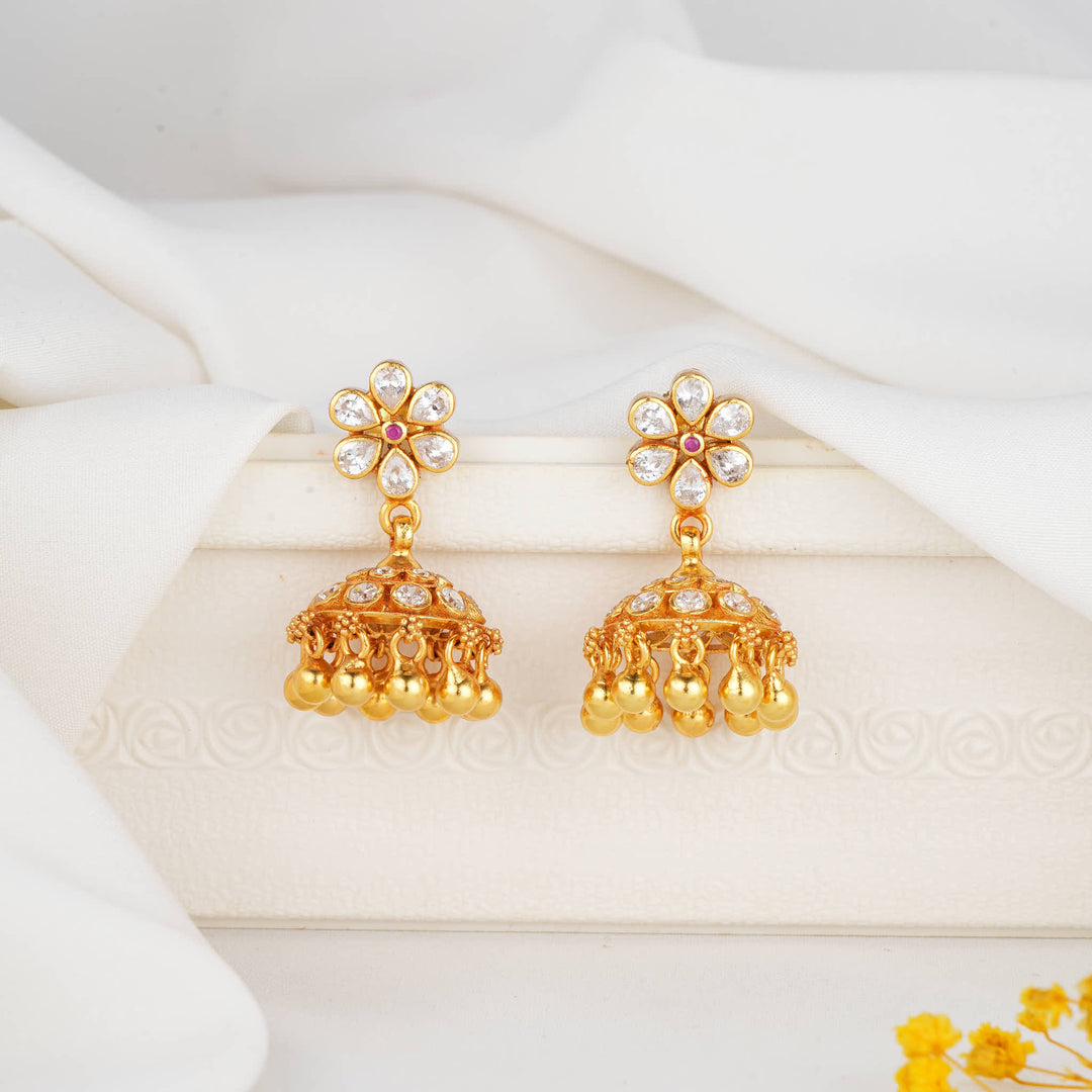 Showstopping Stone Jhumkas