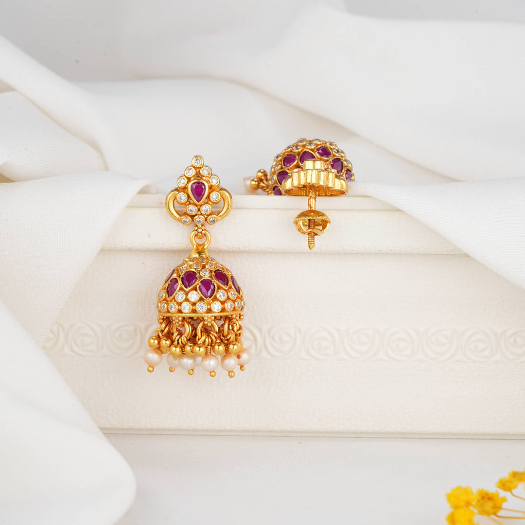 Impactful Stone Jhumkas