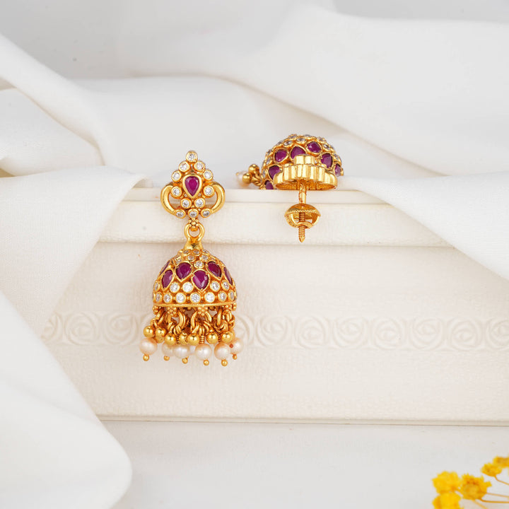 Impactful Stone Jhumkas
