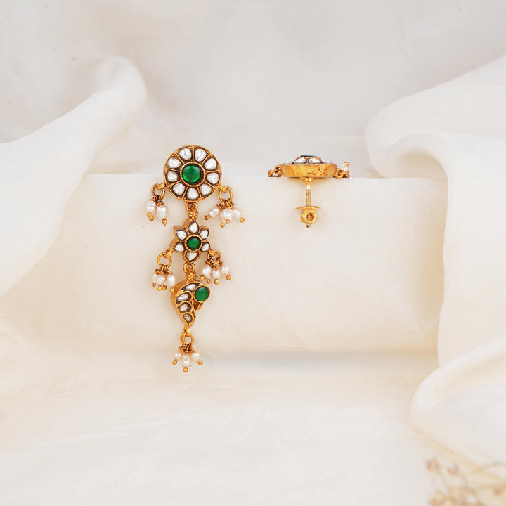 Beautifully Flows Kundan Long Earings