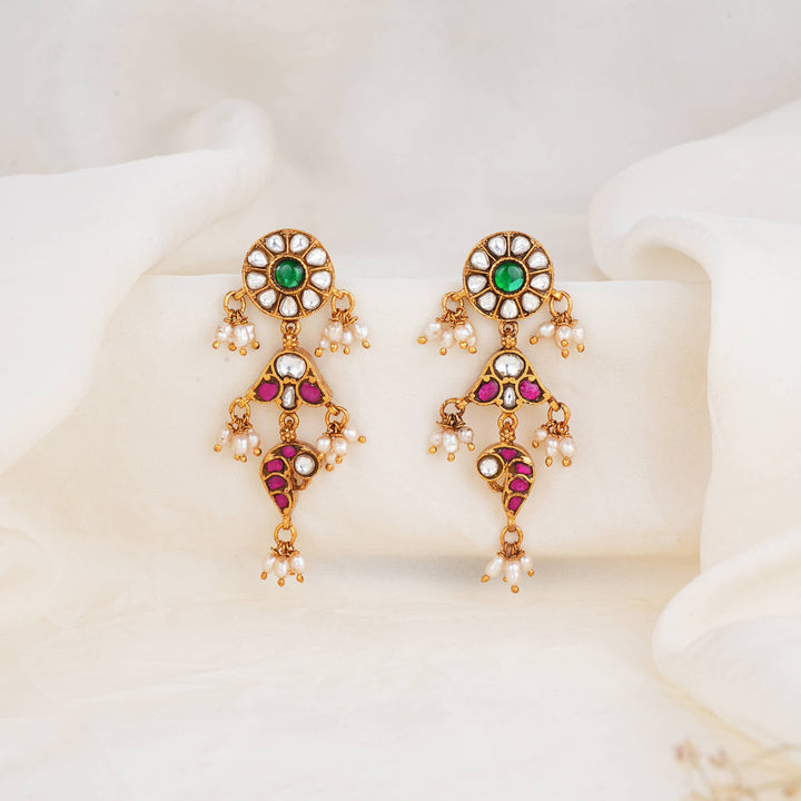 Everlasting  Kundan Long Earings
