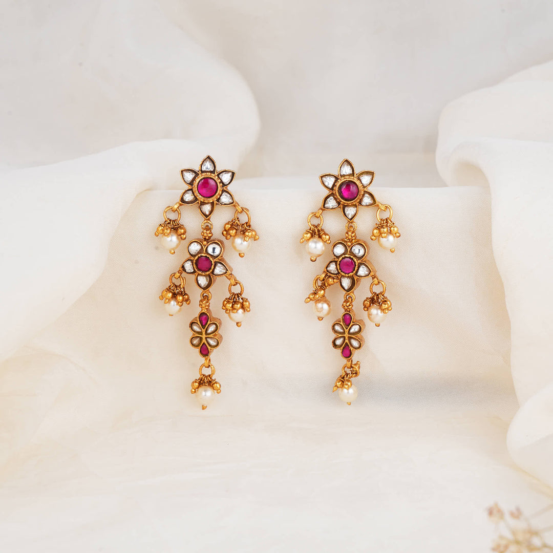 Impressive Kundan Long Earings