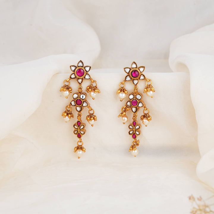 Impressive Kundan Long Earings