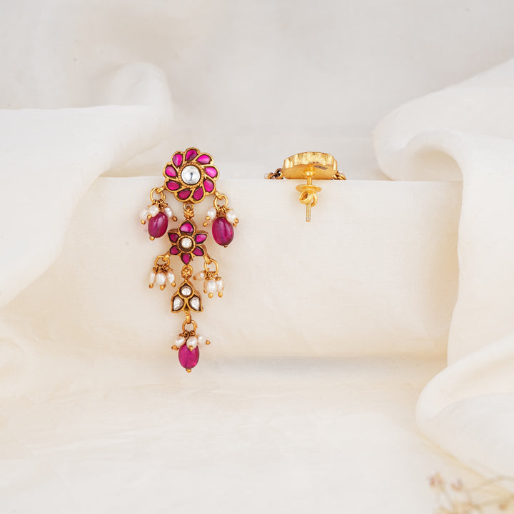 Blooming Beauty Kundan Long Earings