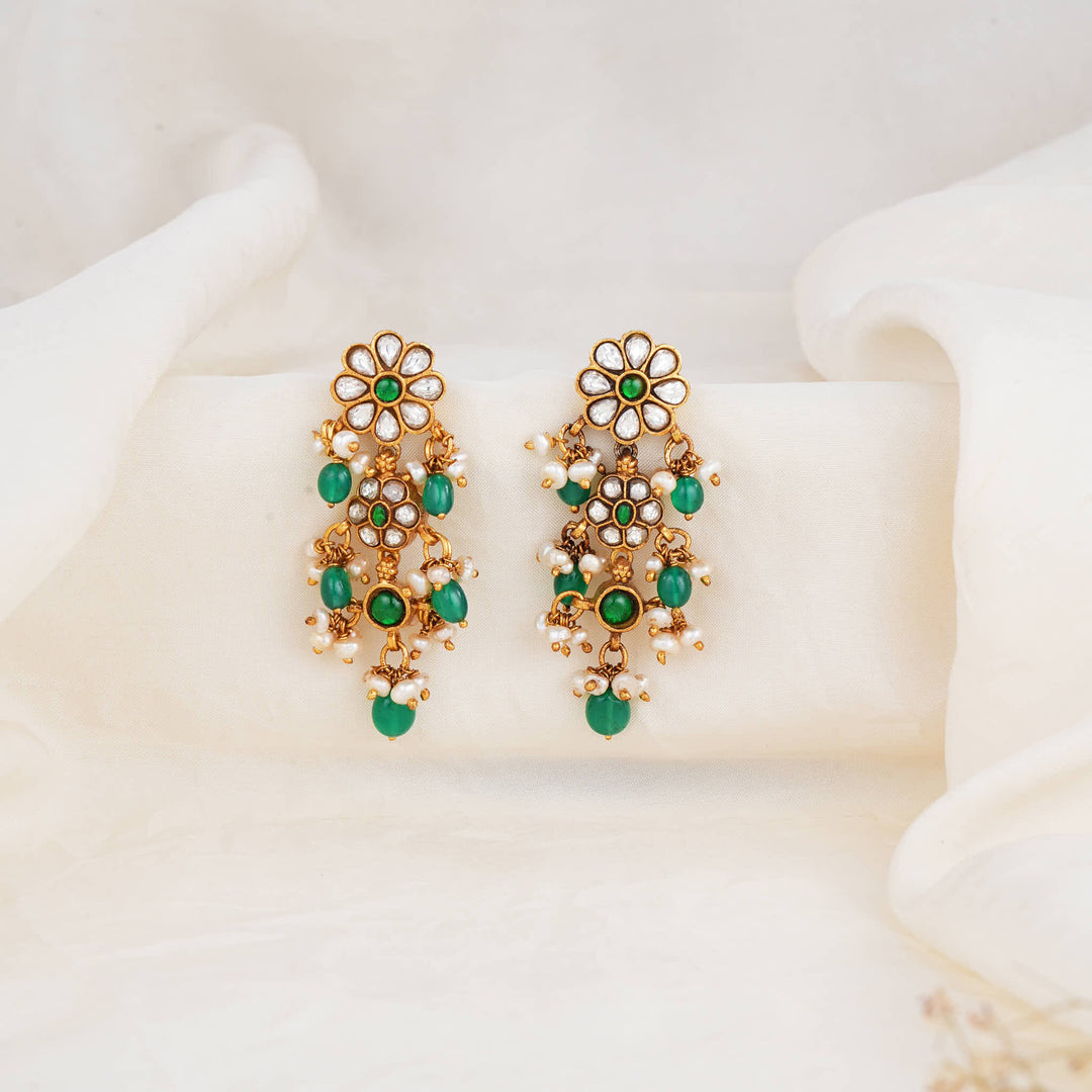 Spring Radiance Kundan Long Earings
