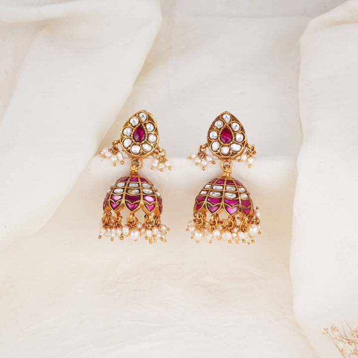 Simply Beautiful Kundan Jhumkas
