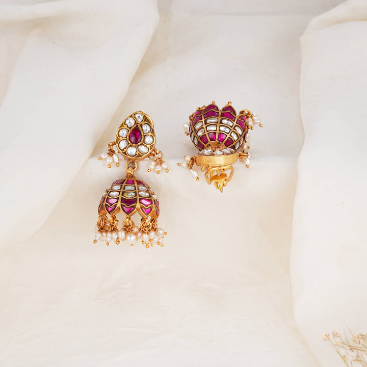 Simply Beautiful Kundan Jhumkas