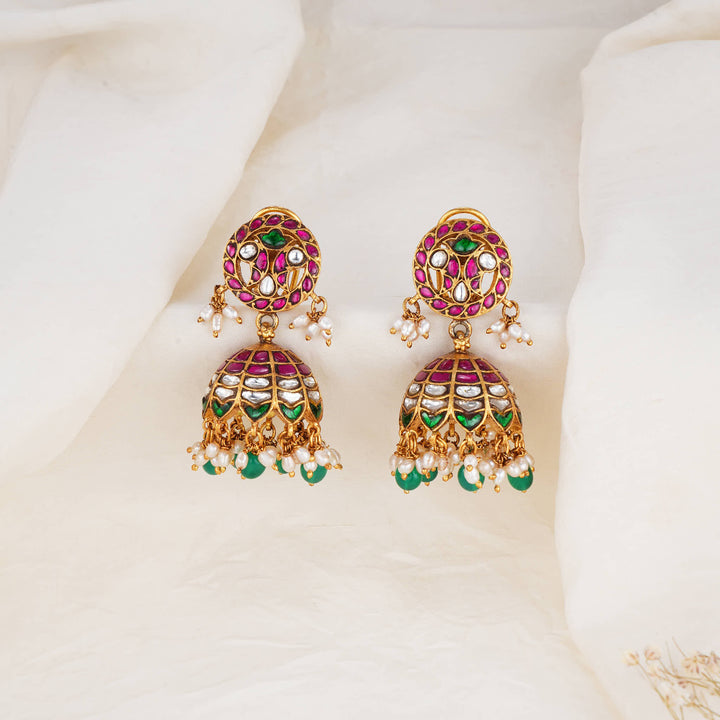 Swings with Radiance Kundan Jhumkas