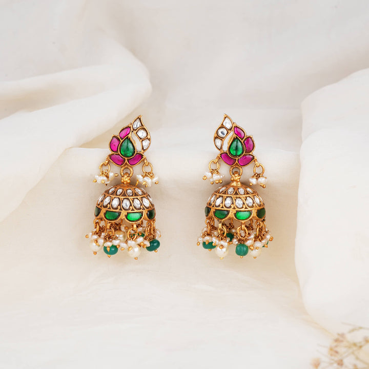Vivid Swing Kundan Jhumkas