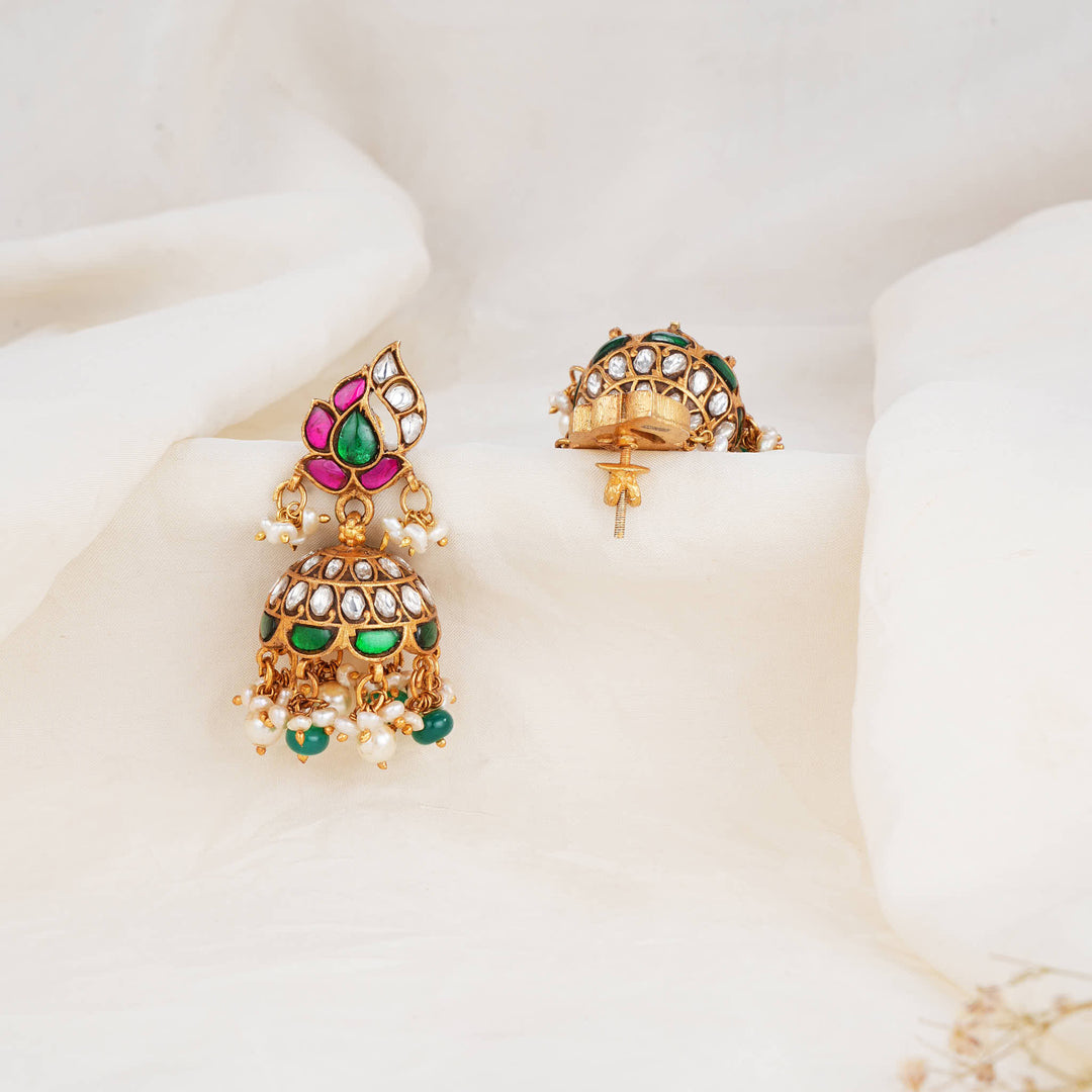 Vivid Swing Kundan Jhumkas