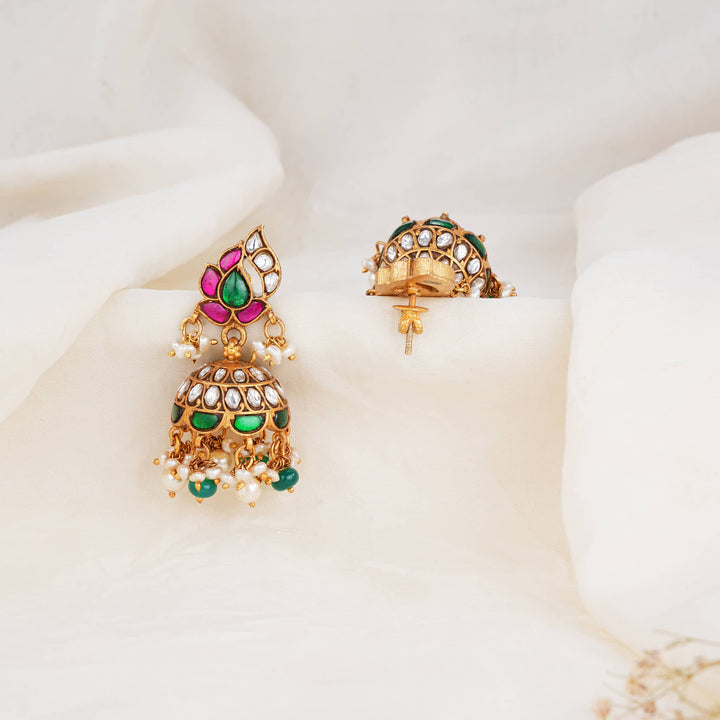 Vivid Swing Kundan Jhumkas