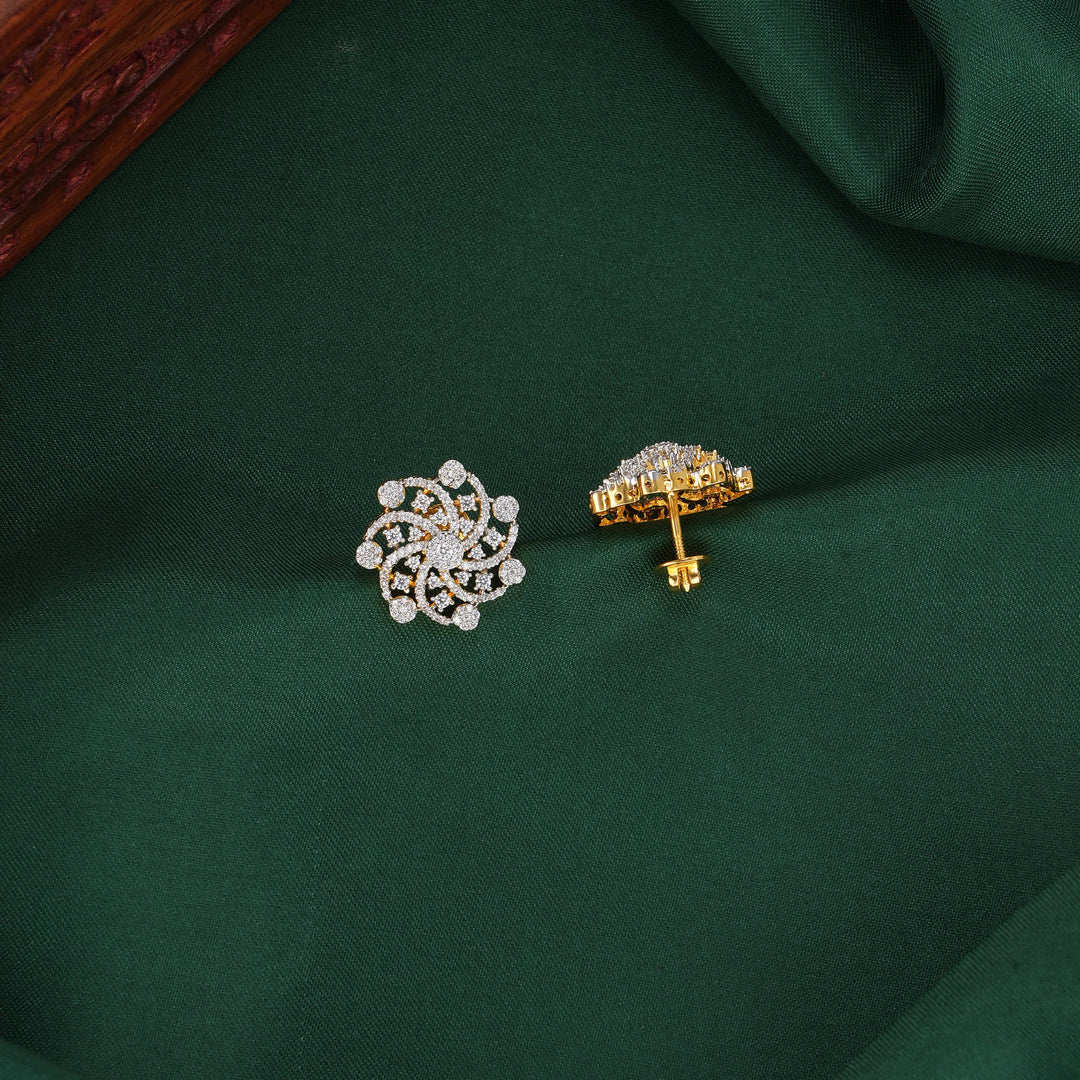 Classic and Everlasting Diamond Design Studs