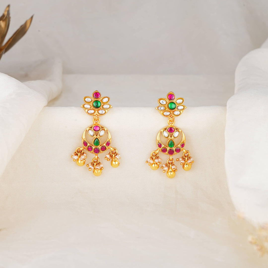 Eternal Charm Kundan Long Earrings