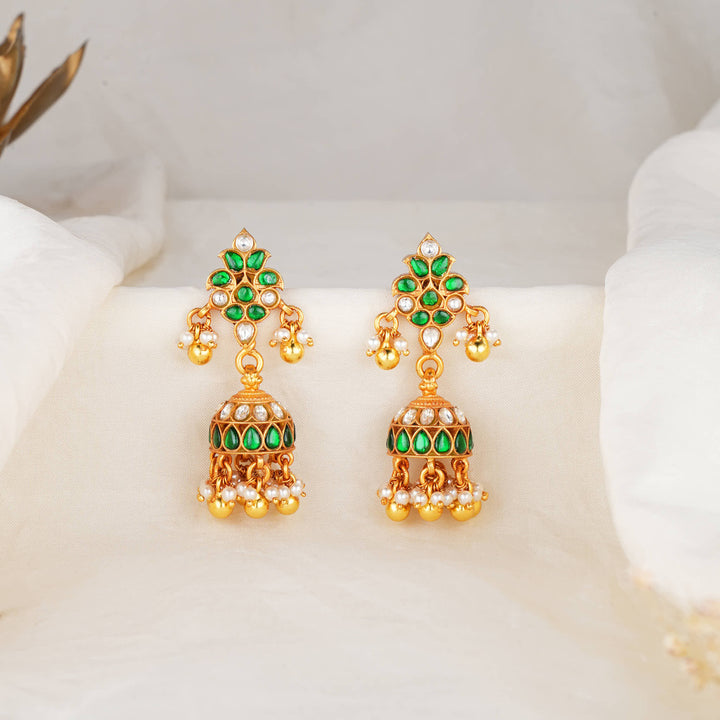Vivid Swing Kundan Jhumkas