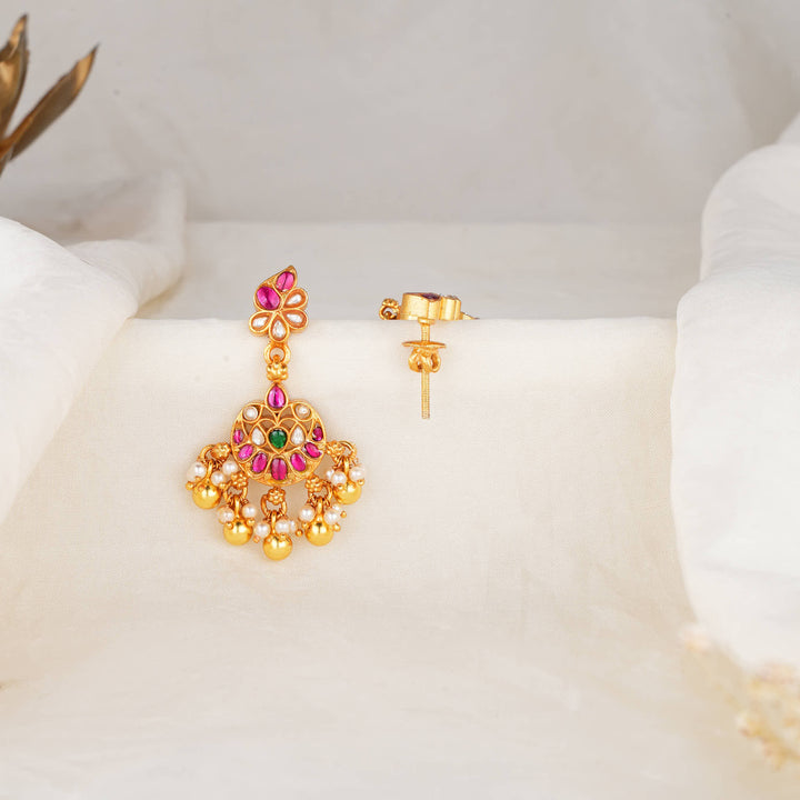 Authentic Kundan Long Earrings