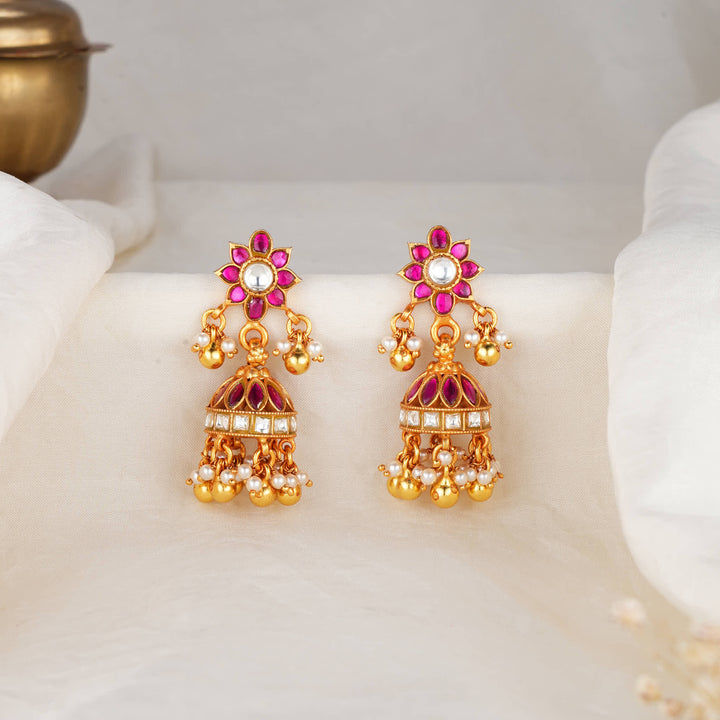 Swings with Charisma Kundan Jhumkas