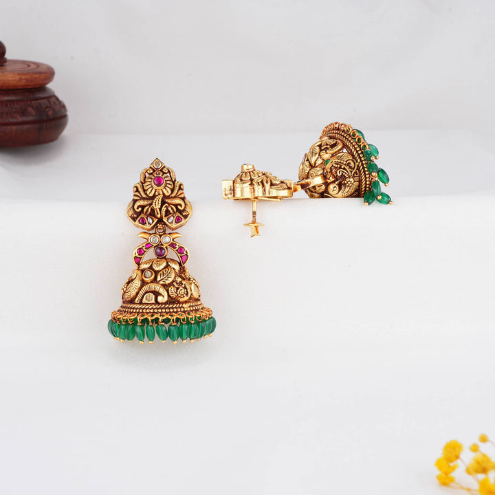 Lush Green 3D Spl Jhumkas
