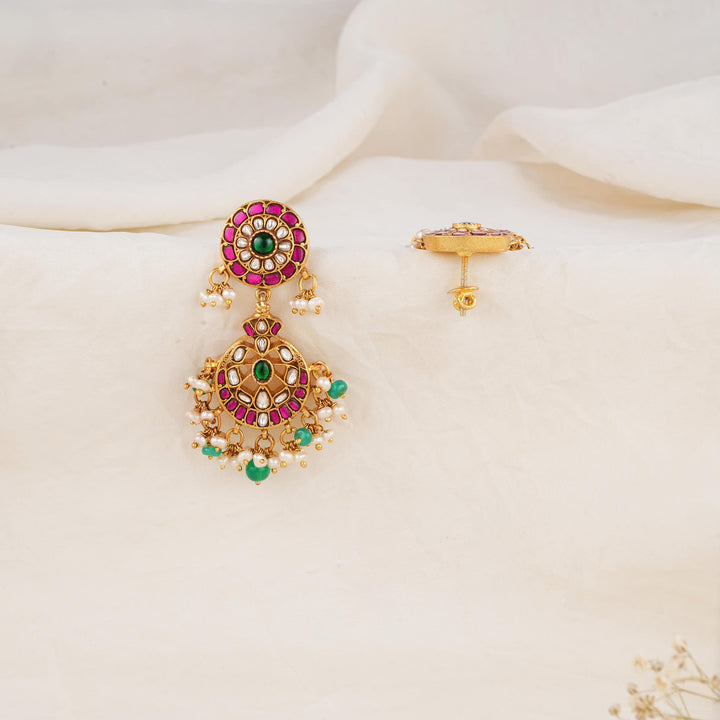 Majestic Flow Kundan Long Earrings