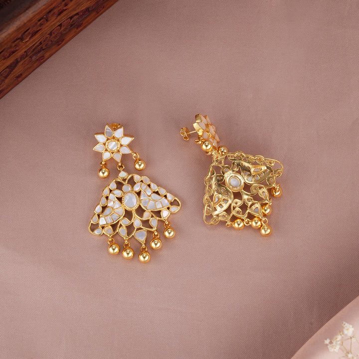 Dazzling  Kundan Long Earrings