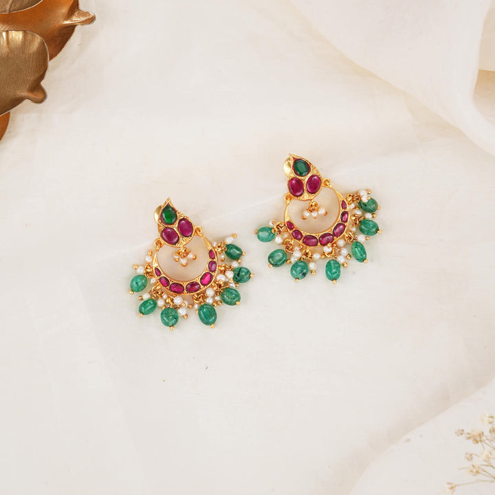 Vibrant and Rich Kundan Earrings