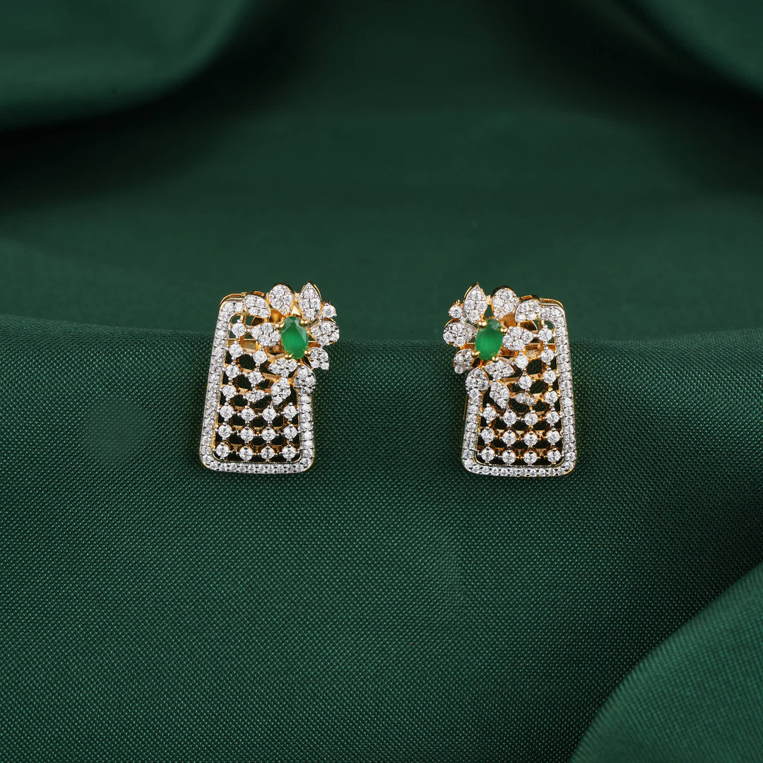 Vintage Diamond Design Studs