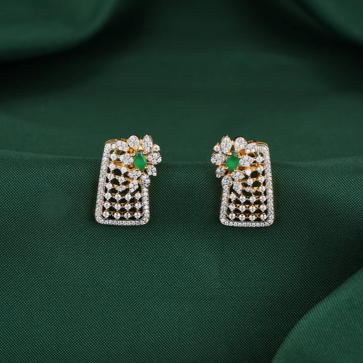 Vintage Diamond Design Studs