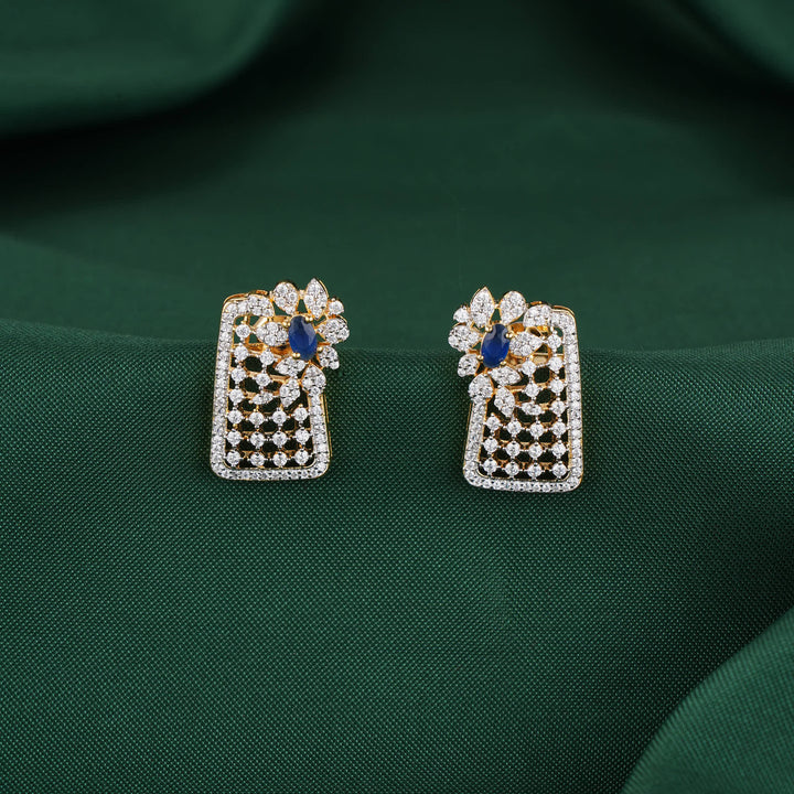 Unique Diamond Design Studs