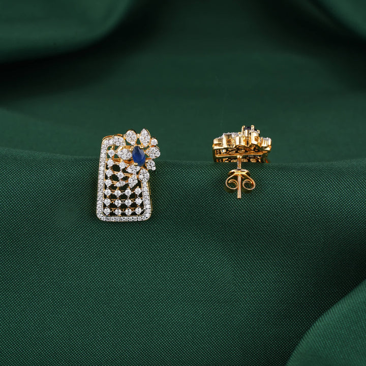 Unique Diamond Design Studs