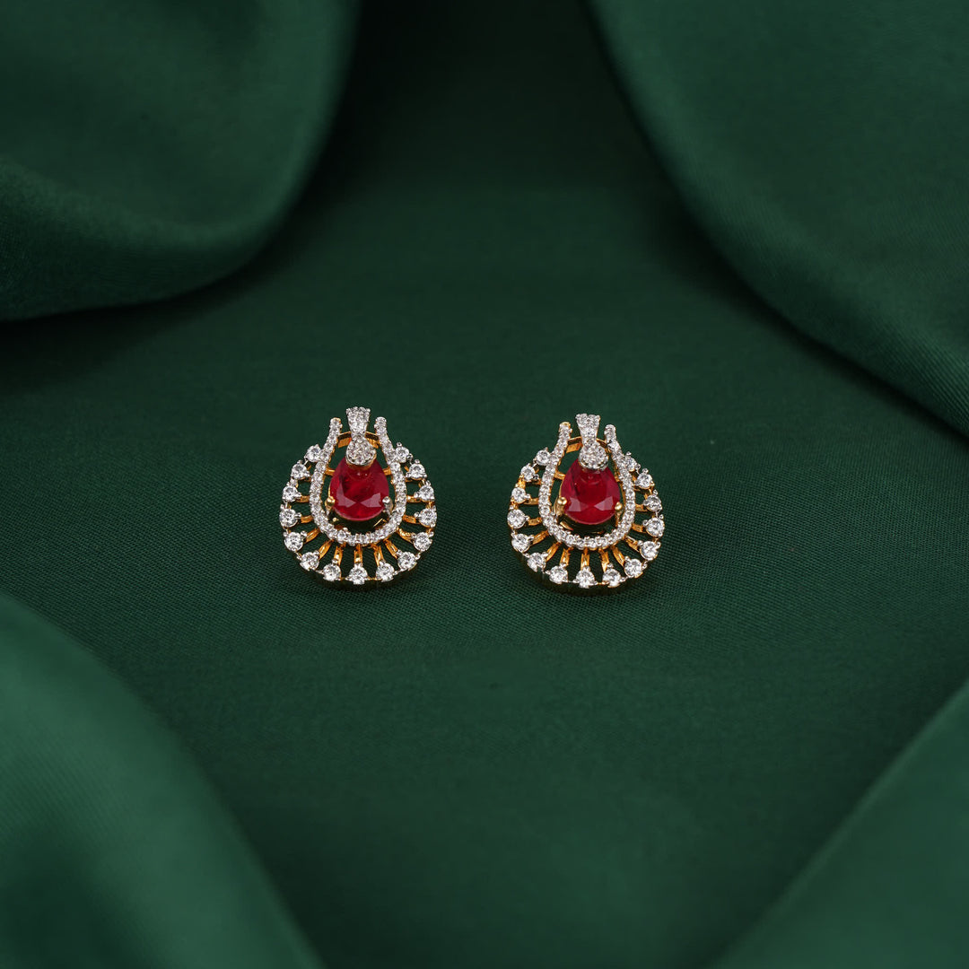 Binthikaa  Diamond Design Studs