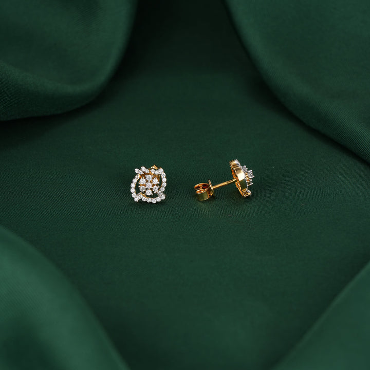 Cute Little Diamond Design Studs