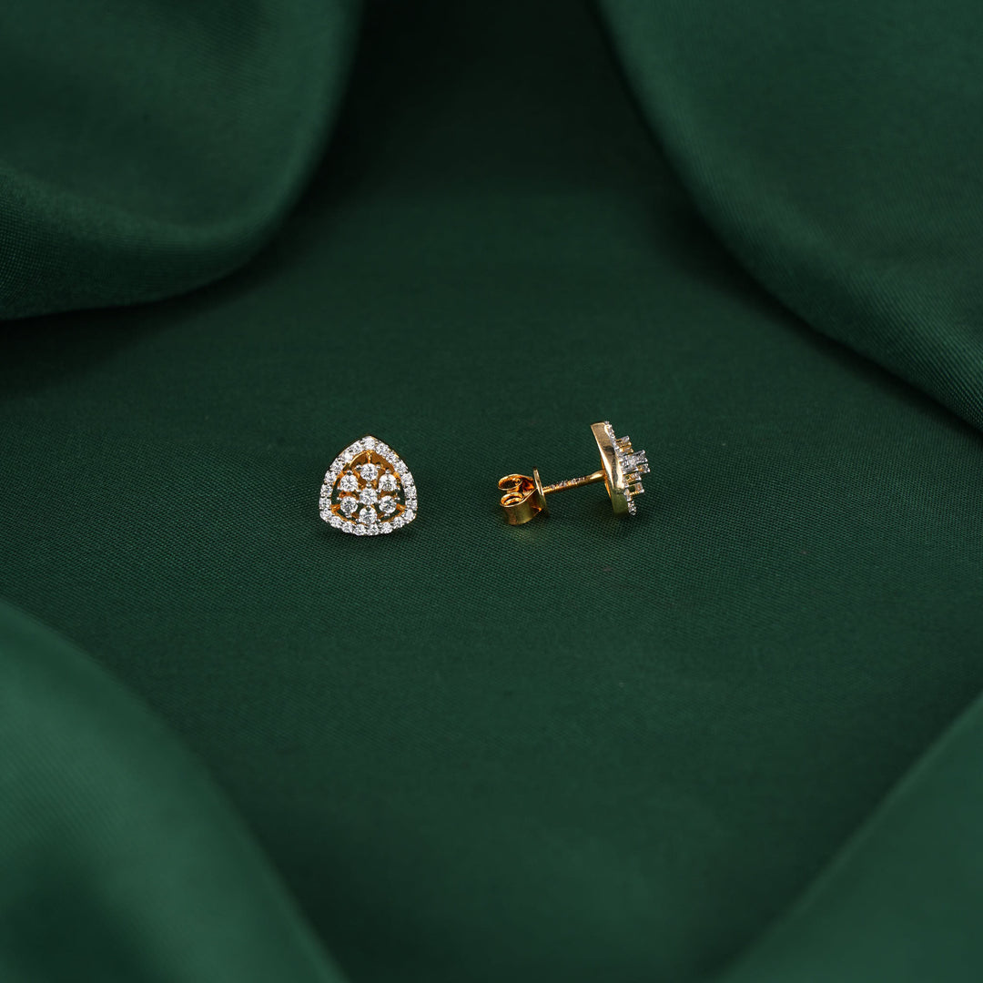 Zarikaa Diamond Design Studs