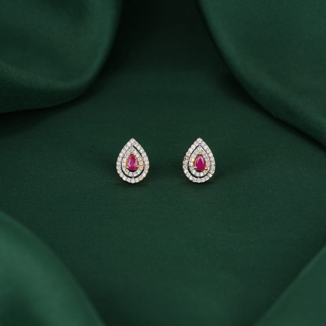 Shalini Diamond Design Studs