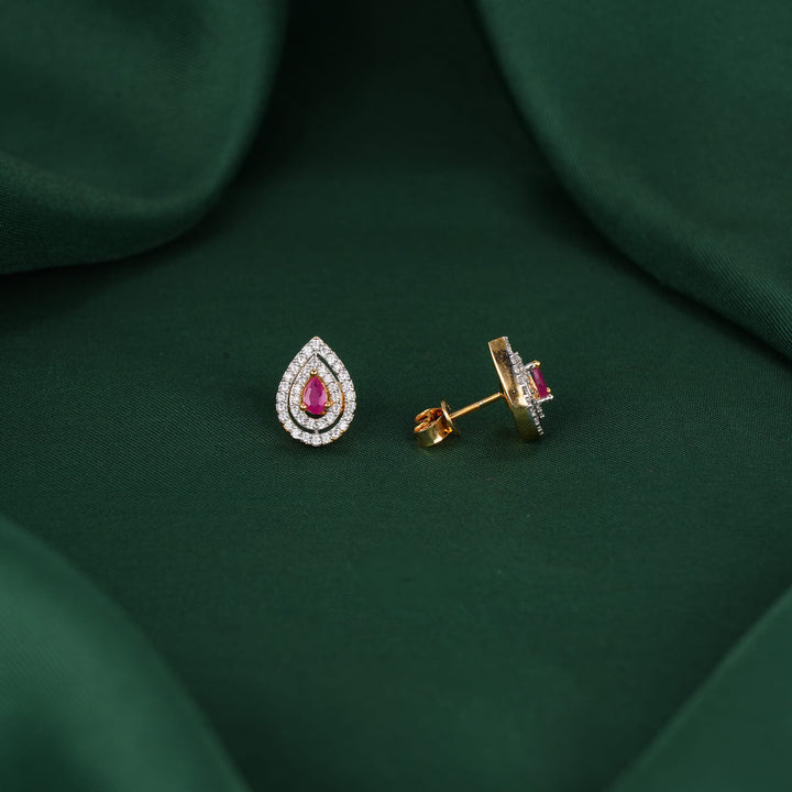 Shalini Diamond Design Studs