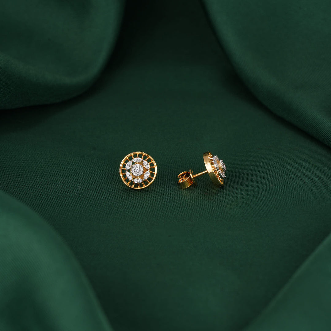 Charvikaa Diamond Design Studs
