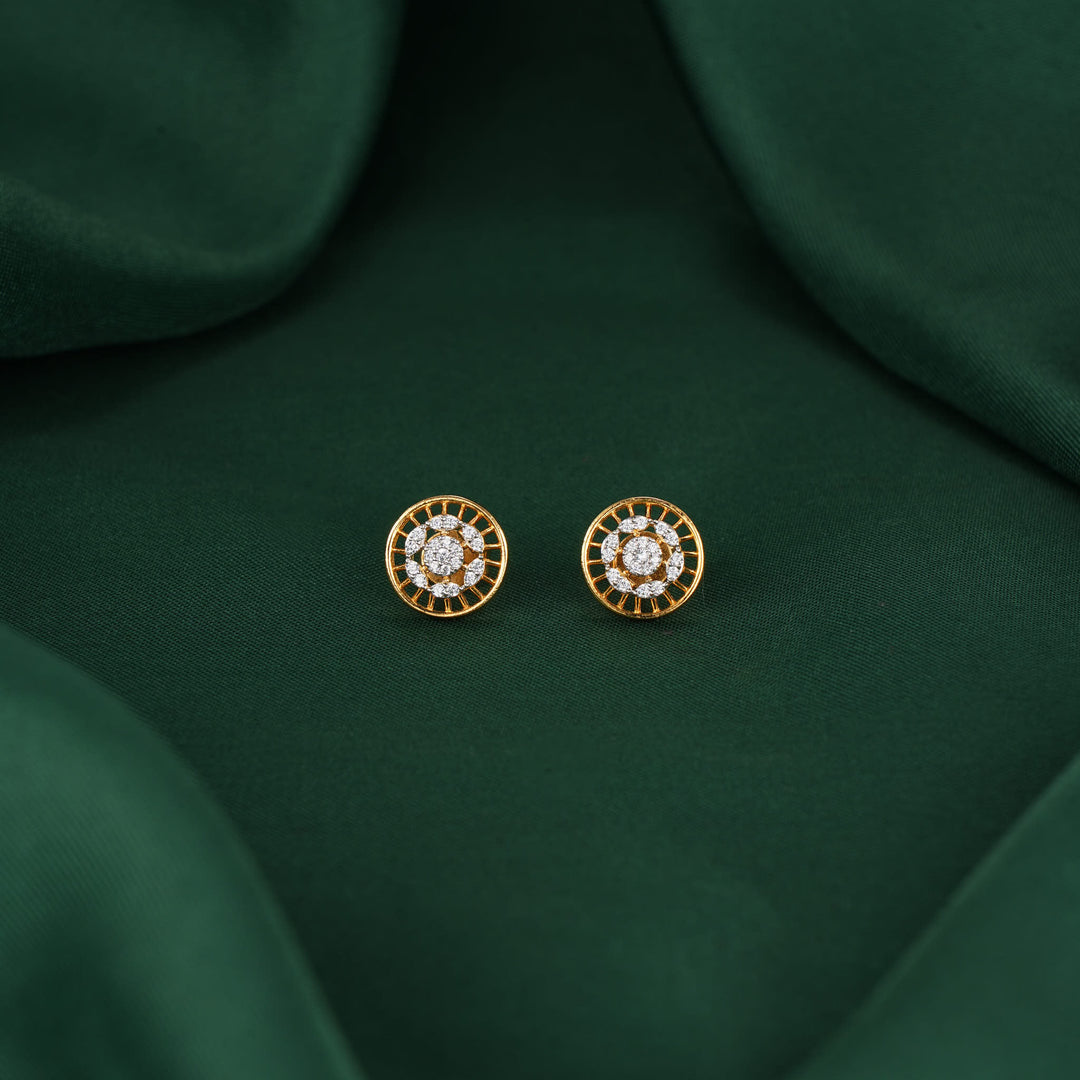 Charvikaa Diamond Design Studs