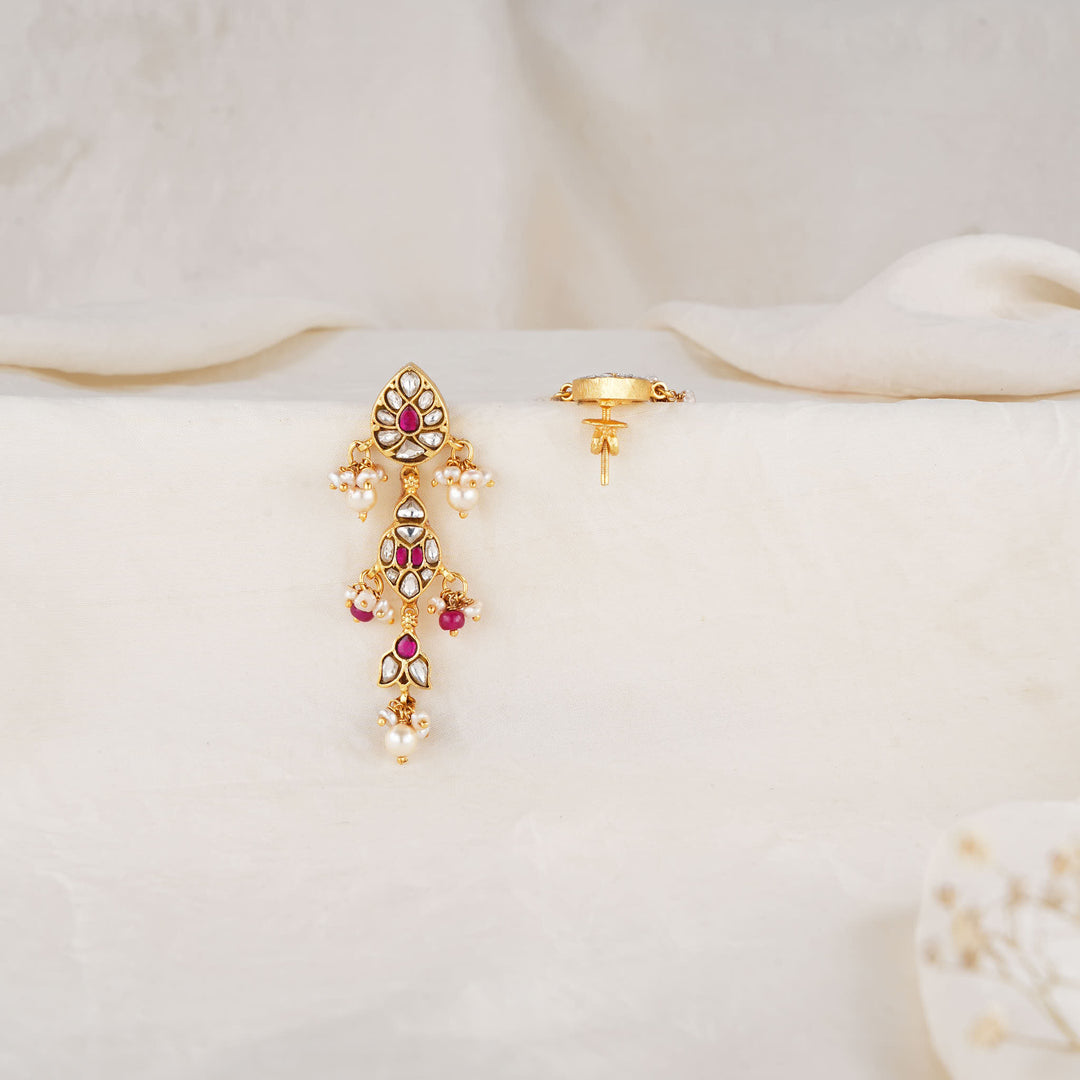 Versatile Flow Kundan Long Earrings