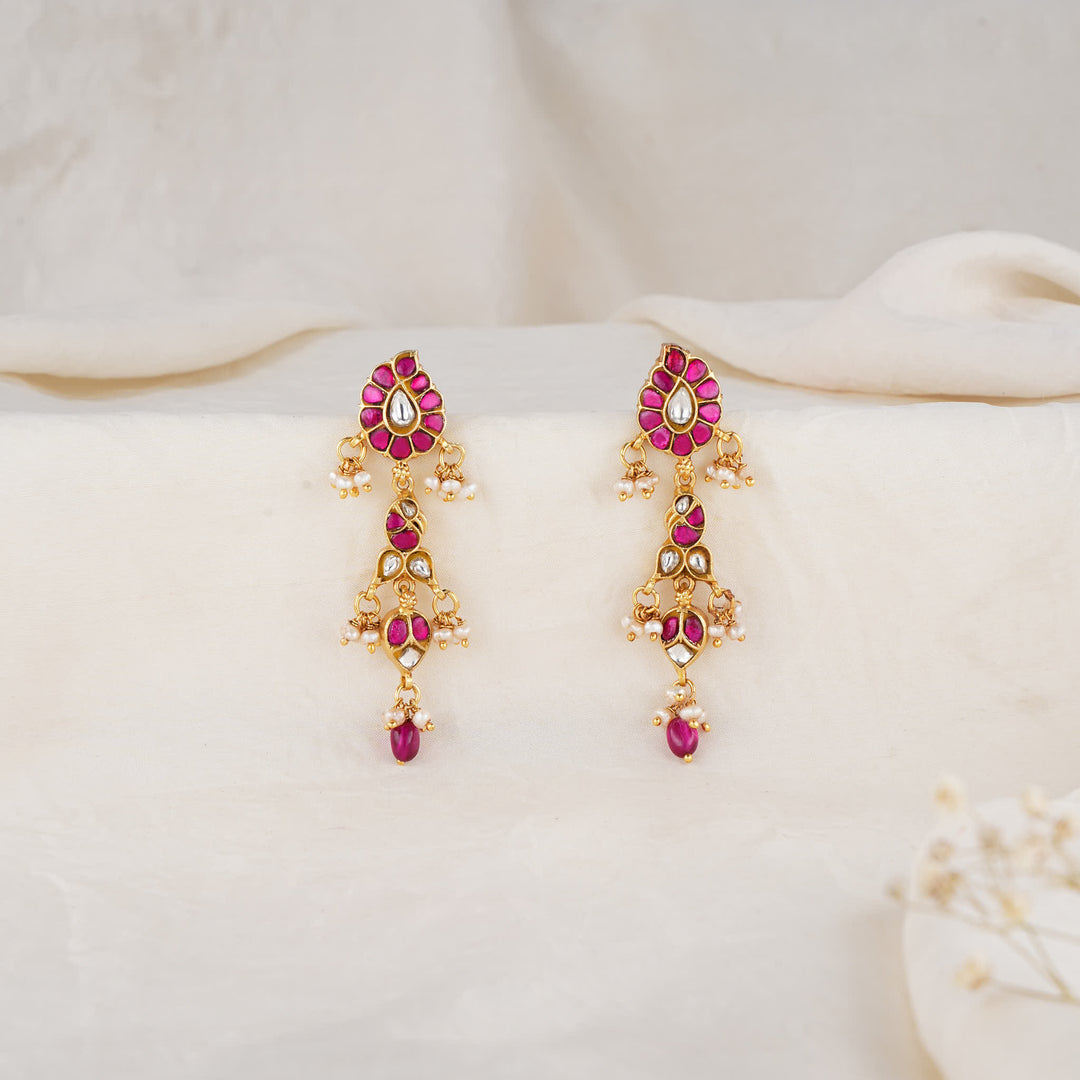 Majestic Kundan Long Earrings