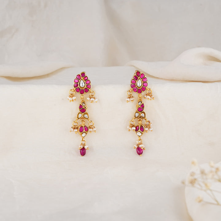 Majestic Kundan Long Earrings