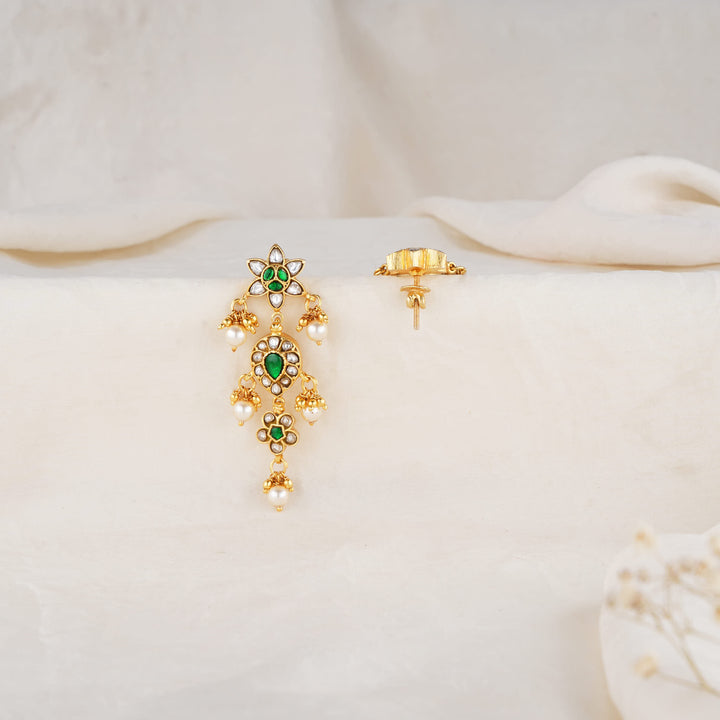 Raveenashri Kundan Long Earrings
