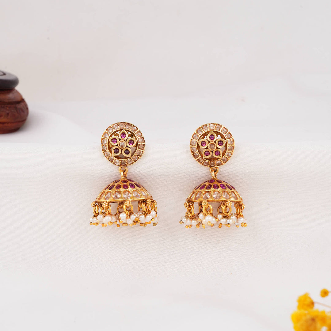 Swings with Shine Stone Jhumkas
