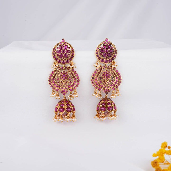 Charming Stone Jhumkas