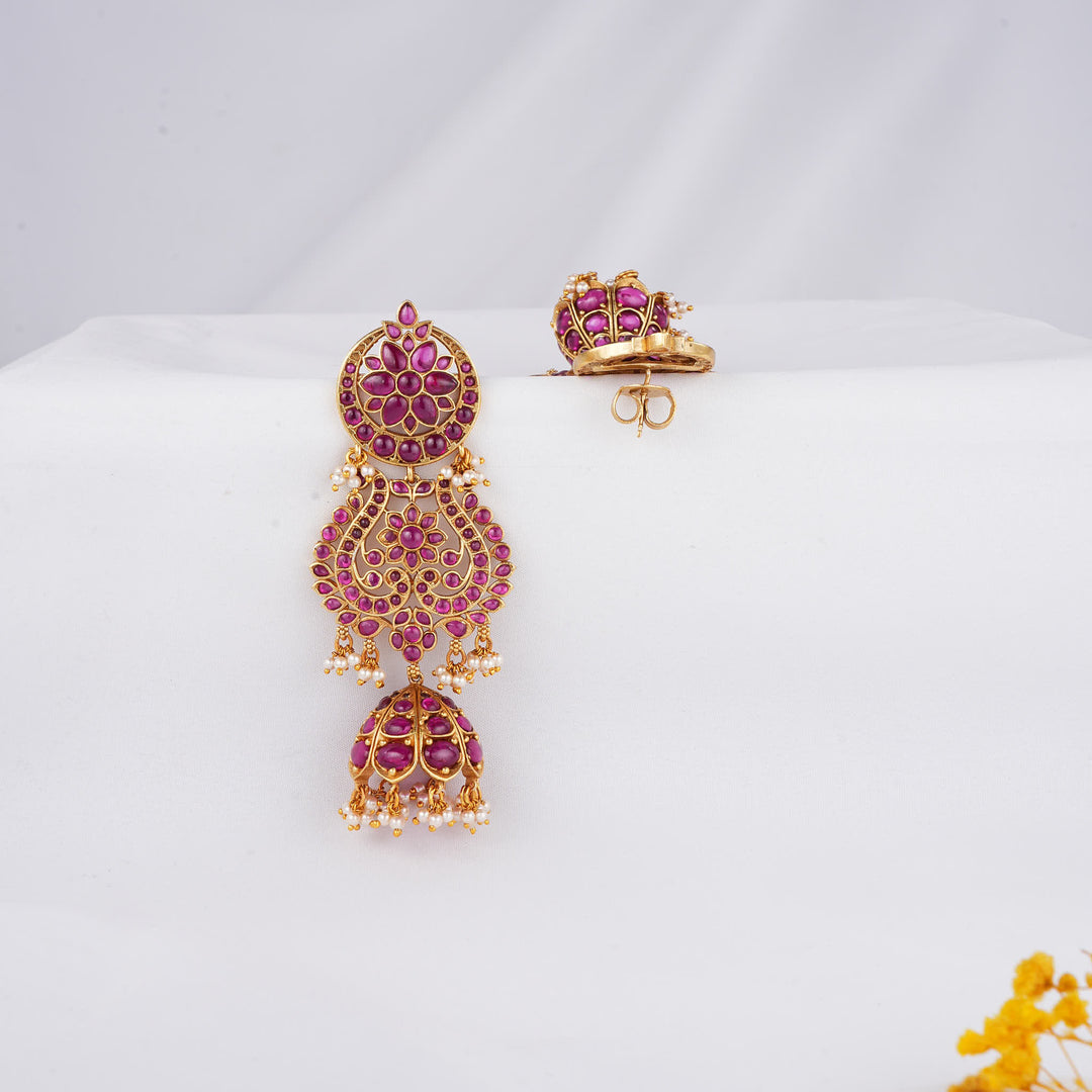 Charming Stone Jhumkas