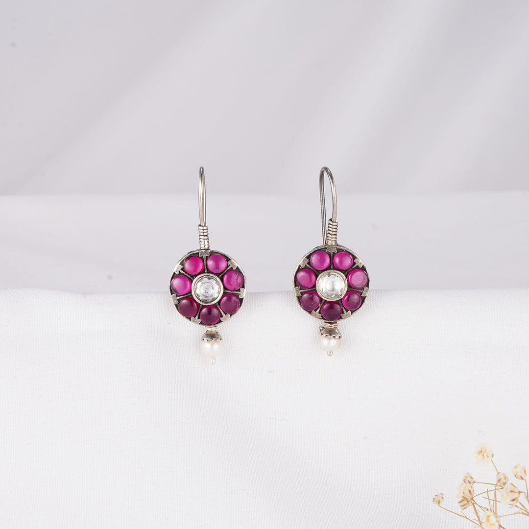 Floral Sparke Oxidised  Hook Drops