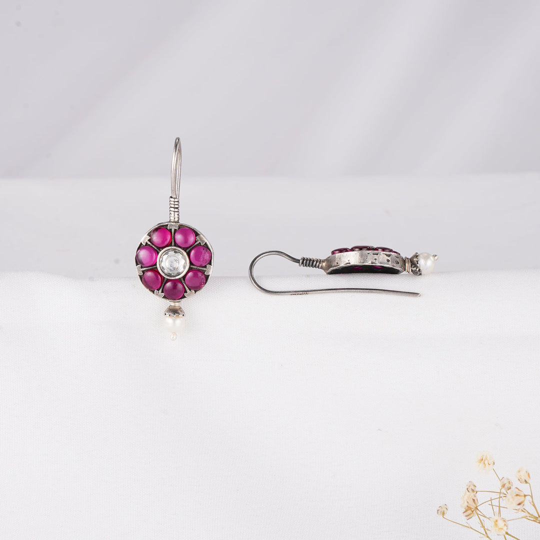 Floral Sparke Oxidised  Hook Drops