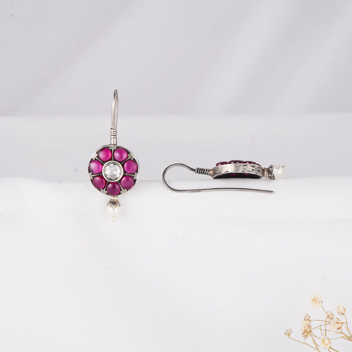 Floral Sparke Oxidised  Hook Drops