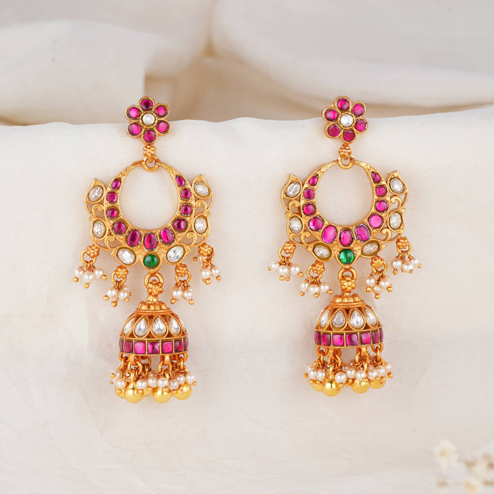 Pristine Swing Kundan Jhumkas